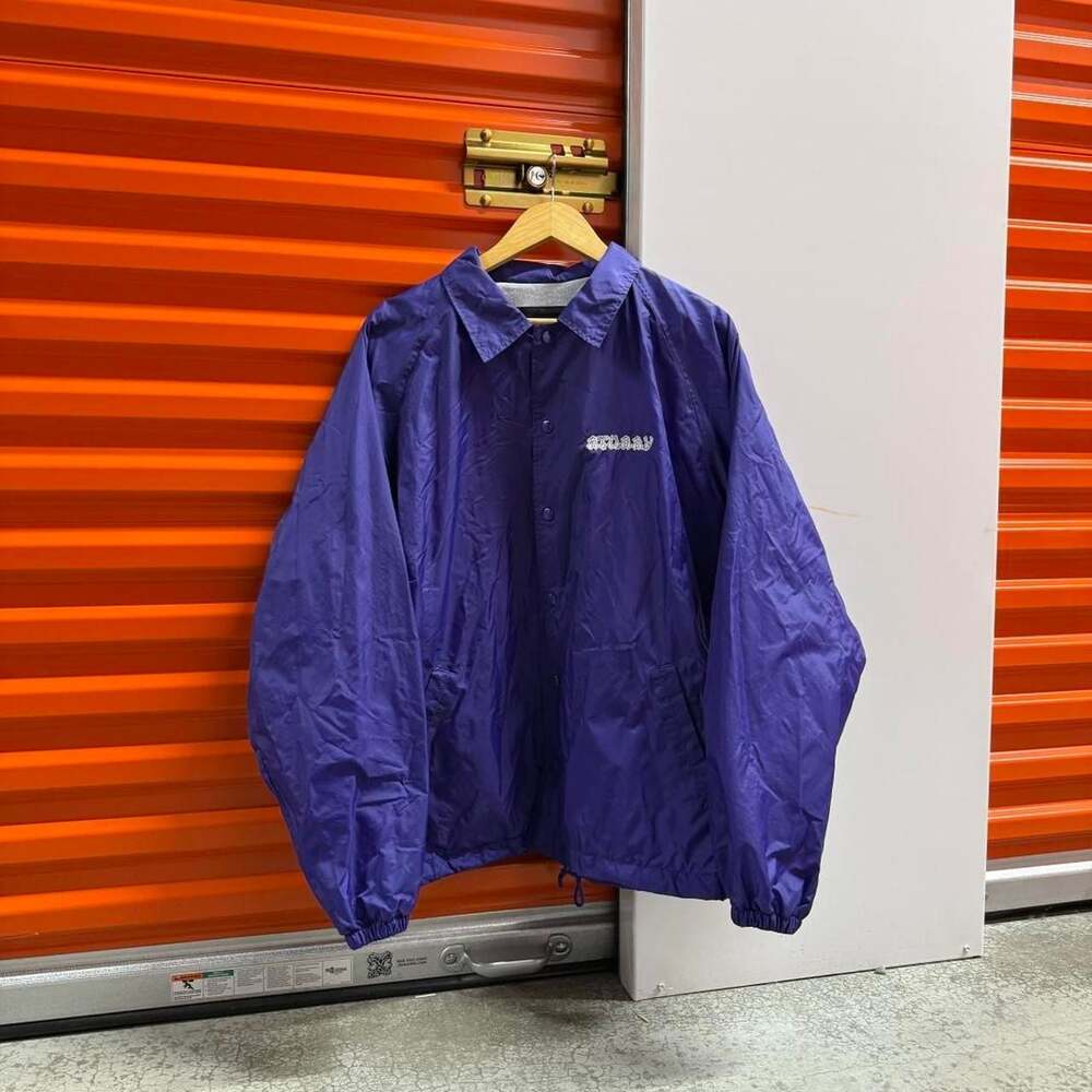 Stüssy Vintage Coaches Jacket Windbreaker Size XL Purple